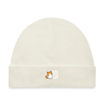 Ich bin hier, um alle Katzen zu streicheln - Baby Premium Organic Mütze - Naturweiß - Vorne