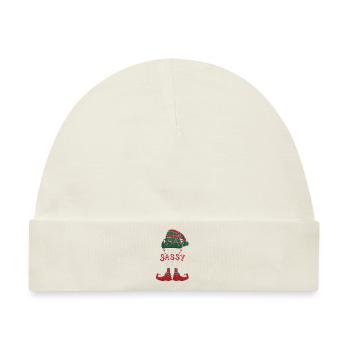 Elf Sassy December Love Elf Christmas - Baby Premium Organic Mütze - Naturweiß - Vorne