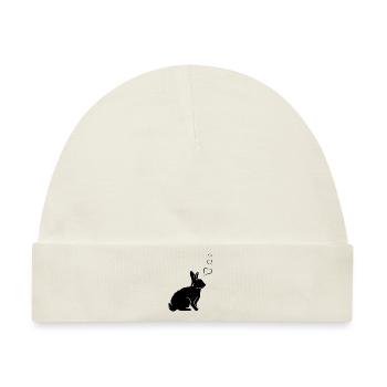 Rabbit Heart Cute Rabbit Hearts - Easter Rabbit - Baby Premium Organic Mütze - Naturweiß - Vorne