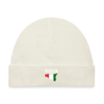 Sizilien flagge Sizilien Palermo Italien - Baby Premium Organic Mütze - Naturweiß - Vorne
