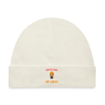 Roofer Mom Like A Regualr Mom But Cooler - Baby Premium Organic Mütze - Naturweiß - Vorne