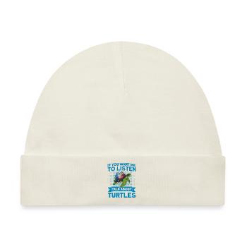 Meeresschildkröte Meeresschildkröten Schildkrötenh - Baby Premium Organic Mütze - Naturweiß - Vorne