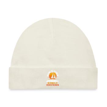 Lustiges Ostsee Segler Helgoland eigner Spruch - Baby Premium Organic Mütze - Naturweiß - Vorne