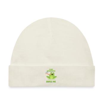 Frosch Wortspiel Kröte Wortwitz Insekten - Baby Premium Organic Mütze - Naturweiß - Vorne