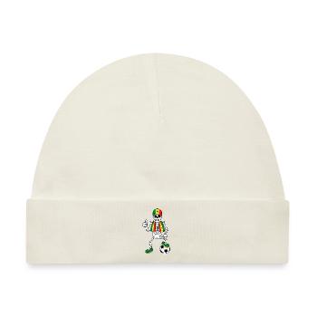 Senegalesisches Fußballfan Skelett - Baby Premium Organic Mütze - Naturweiß - Vorne