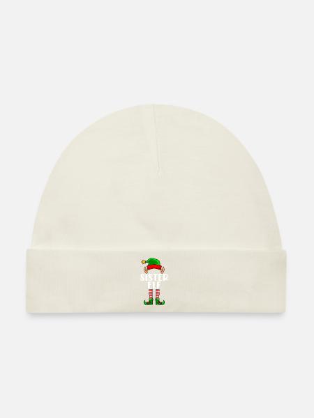 Schwester Elfe Weihnachten Familien Weihnacht Elf - Baby Premium Organic Mütze - Naturweiß