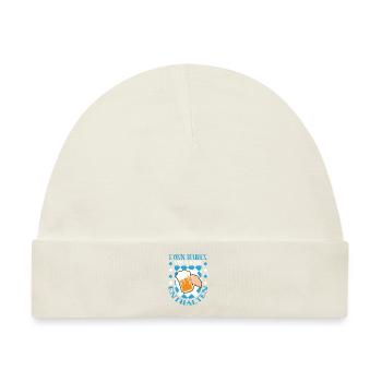 Konn Spuren Von A Hoibe Enthalten - Baby Premium Organic Mütze - Naturweiß - Vorne