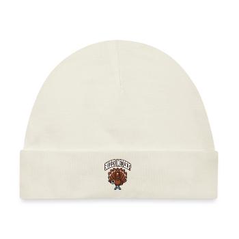 Thanksgiving Fußball Türkei Fußball stattdessen? - Baby Premium Organic Mütze - Naturweiß - Vorne