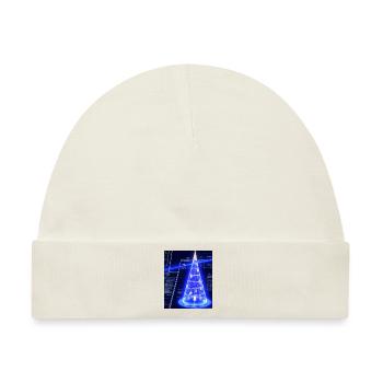 Weihnachten Weihnachtsbaum Schematic Blaupause - Baby Premium Organic Mütze - Naturweiß - Vorne
