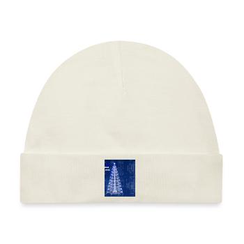 Weihnachten Weihnachtsbaum Schematic Blaupause - Baby Premium Organic Mütze - Naturweiß - Vorne
