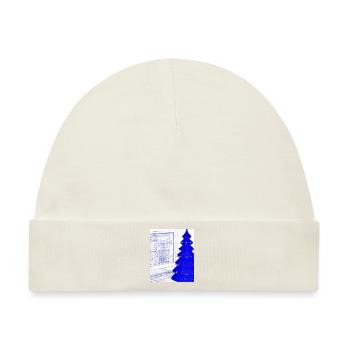 Weihnachten Weihnachtsbaum Schematic Blaupause - Baby Premium Organic Mütze - Naturweiß - Vorne