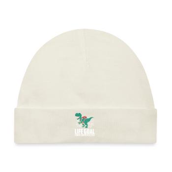 Dinosaurier Erwachsener Dinosaurier - Baby Premium Organic Mütze - Naturweiß - Vorne