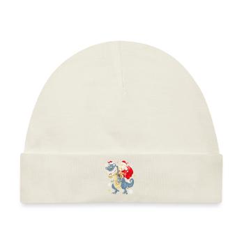 t Rex Santa Outfit - Baby Premium Organic Mütze - Naturweiß - Vorne