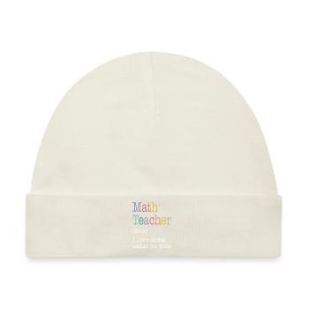 Math Teacher Like a Normal Teacher But Cooler - Baby Premium Organic Mütze - Naturweiß - Vorne