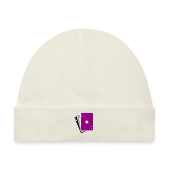 Asexuell Karten Flagge - Baby Premium Organic Mütze - Naturweiß - Vorne