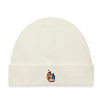 Weihnachtskrippe Krippe Jesus - Baby Premium Organic Mütze - Naturweiß - Vorne