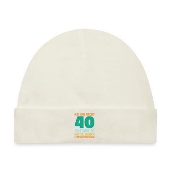 Vierzig 40 Jahre Vierzigster Geburtstag - Baby Premium Organic Mütze - Naturweiß - Vorne