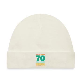 Siebzig Siebzigster 70 Jahre Geburtstag - Baby Premium Organic Mütze - Naturweiß - Vorne