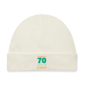 Siebzig 70 Jahre Siebzigster Geburtstag - Baby Premium Organic Mütze - Naturweiß - Vorne