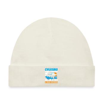 Kreuzfahrt Familienurlaub Schifffahrt Reise Urlaub - Baby Premium Organic Mütze - Naturweiß - Vorne