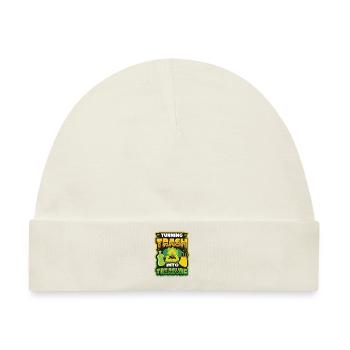 Müll In Einen Schatz Verwandeln Recycling Von Müll - Baby Premium Organic Mütze - Naturweiß - Vorne