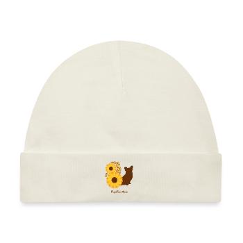 Sonnenblumenmutter - Papillon - Baby Premium Organic Mütze - Naturweiß - Vorne