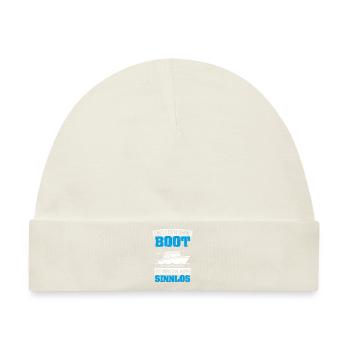 Boot Yacht Jolle Kajak Fan Geschenk Kapitän Schiff - Baby Premium Organic Mütze - Naturweiß - Vorne
