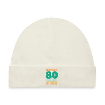 Achtzig 80 Jahre Achtzigster Geburtstag - Baby Premium Organic Mütze - Naturweiß - Vorne
