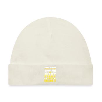 Lustiger Flugzeugpilot Flugzeug fliegender Pilot - Baby Premium Organic Mütze - Naturweiß - Vorne