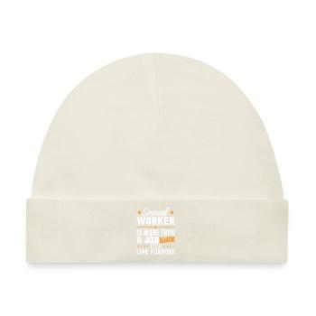 Sozialarbeiter ist mehr als ein Job - Baby Premium Organic Mütze - Naturweiß - Vorne