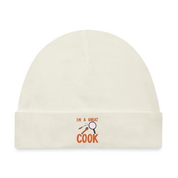 I'm A Great Cook 4 - Baby Premium Organic Mütze - Naturweiß - Vorne