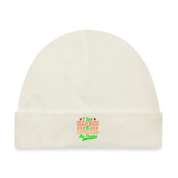 Plätzchen backen Plätzchenbacken Crew Weihnachtsbä - Baby Premium Organic Mütze - Naturweiß - Vorne