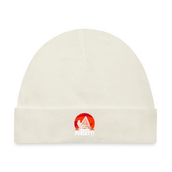 Warnung: Pubertät Sarkastisch Erwachsen Teenager - Baby Premium Organic Mütze - Naturweiß - Vorne