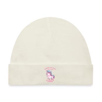 Pferde sind niedlich ich bin niedlich also bin ich - Baby Premium Organic Mütze - Naturweiß - Vorne