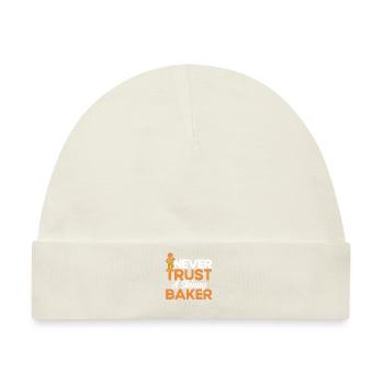 Plätzchen backen Weihnachtsbäckerei Plätzchenbacke - Baby Premium Organic Mütze - Naturweiß - Vorne