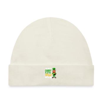 Ich habe immer einen kleinen Topf dabei Irischer - Baby Premium Organic Mütze - Naturweiß - Vorne