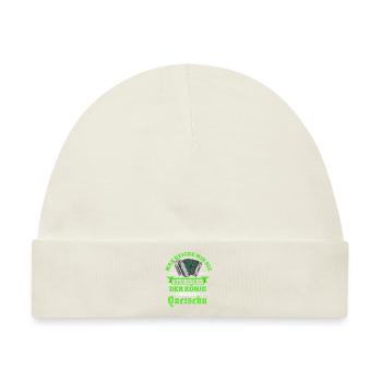 Steirische Harmonika Quetschn Ziachorgel - Baby Premium Organic Mütze - Naturweiß - Vorne