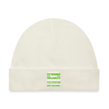 Co-Trainer Sport Trainer Geschenk - Baby Premium Organic Mütze - Naturweiß - Vorne