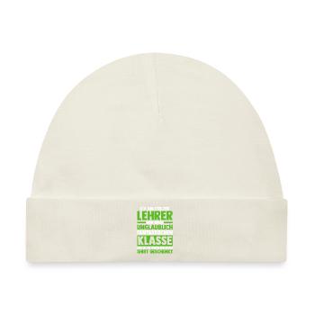 Lehrer Beruf Schullehrer Geschenk - Baby Premium Organic Mütze - Naturweiß - Vorne