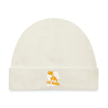 What does the fox say? - Baby Premium Organic Mütze - Naturweiß - Vorne