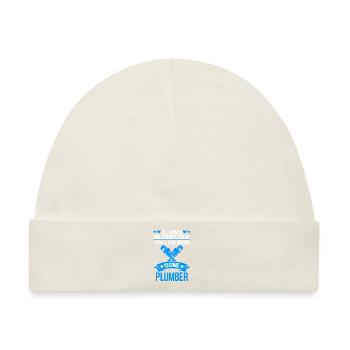Rohrinstallation Rohrinstallateur Rohre - Baby Premium Organic Mütze - Naturweiß - Vorne