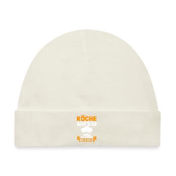 Köche Werden Nicht Älter Geburtstag Spruch Koch - Baby Premium Organic Mütze - Naturweiß - Vorne
