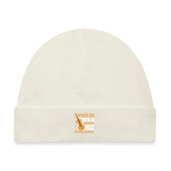 Violine, es ist ein langweiliges Gerät für - - Baby Premium Organic Mütze - Naturweiß - Vorne