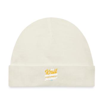 Stricken Lustiger Stricker Stricken Geschenk - Baby Premium Organic Mütze - Naturweiß - Vorne