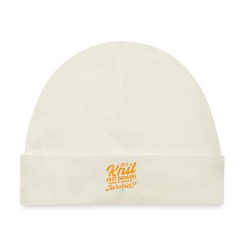 Stricken Lustiger Stricker Stricken Geschenk - Baby Premium Organic Mütze - Naturweiß - Vorne