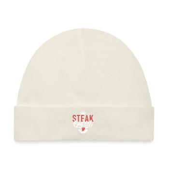 Steak Lover Steak Geschenk - Baby Premium Organic Mütze - Naturweiß - Vorne