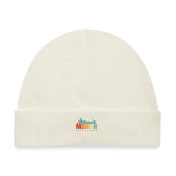 Munich Skyline - Baby Premium Organic Mütze - Naturweiß - Vorne