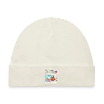 Quilten Quilten Quilting Maschine Geschenk - Baby Premium Organic Mütze - Naturweiß - Vorne