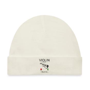 Violin Violinist Phone Display - Baby Premium Organic Mütze - Naturweiß - Vorne