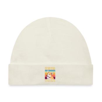 CORGI BEOBACHTEN - Baby Premium Organic Mütze - Naturweiß - Vorne